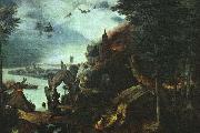 BRUEGEL, Pieter the Elder Landscape with the Temptation of Saint Anthony oil painting